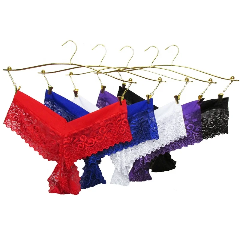 

High quality V shape full of lace t-back ladies underwear tangas interior Prendas Thongs G-String