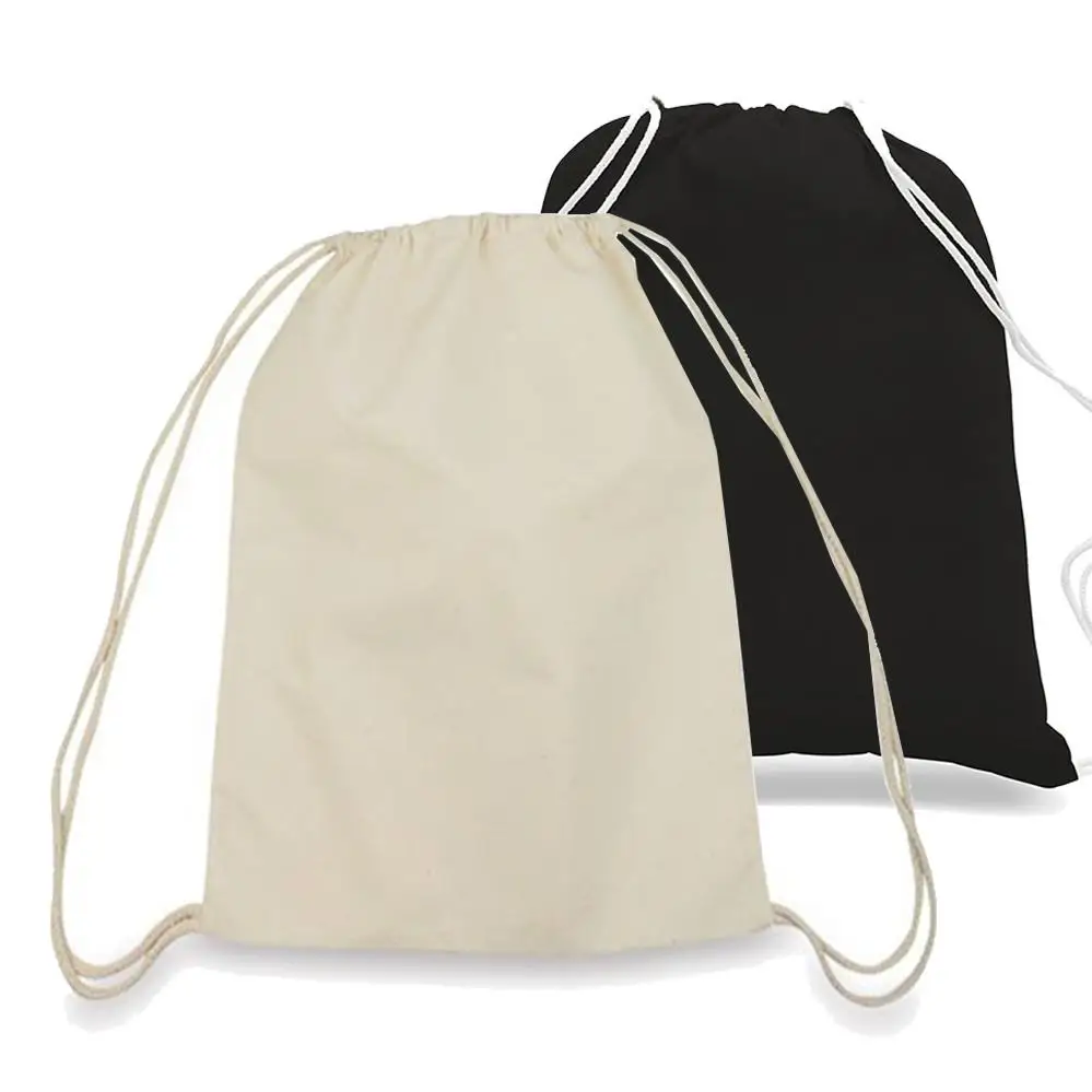 

canvas cotton kids drawstring backpack, Customized color