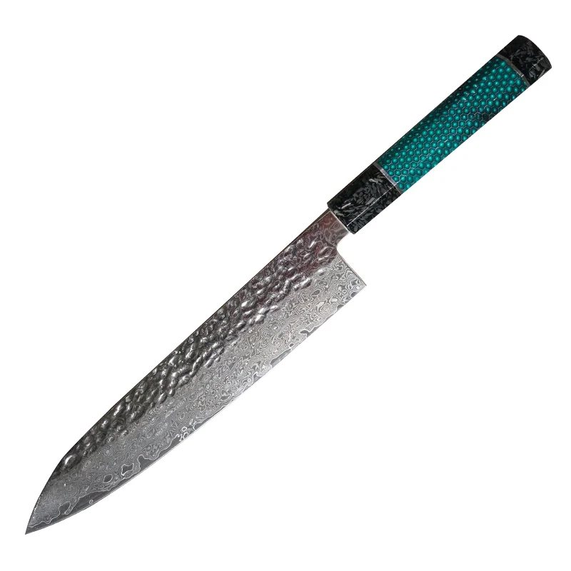 优雅的锻造日本大马士革钢厨师刀 sushi 刀