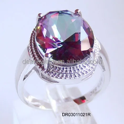 

Big Zircon Stone , Rainbow Fire Mystic Topaz Rings For Women , Fashion Mystic Topaz Jewelry Accepted By paypal