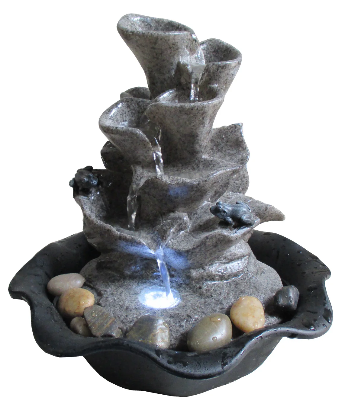 Polyresin Water Fountain Colorful Flower Indoor Mini Waterfall Buy