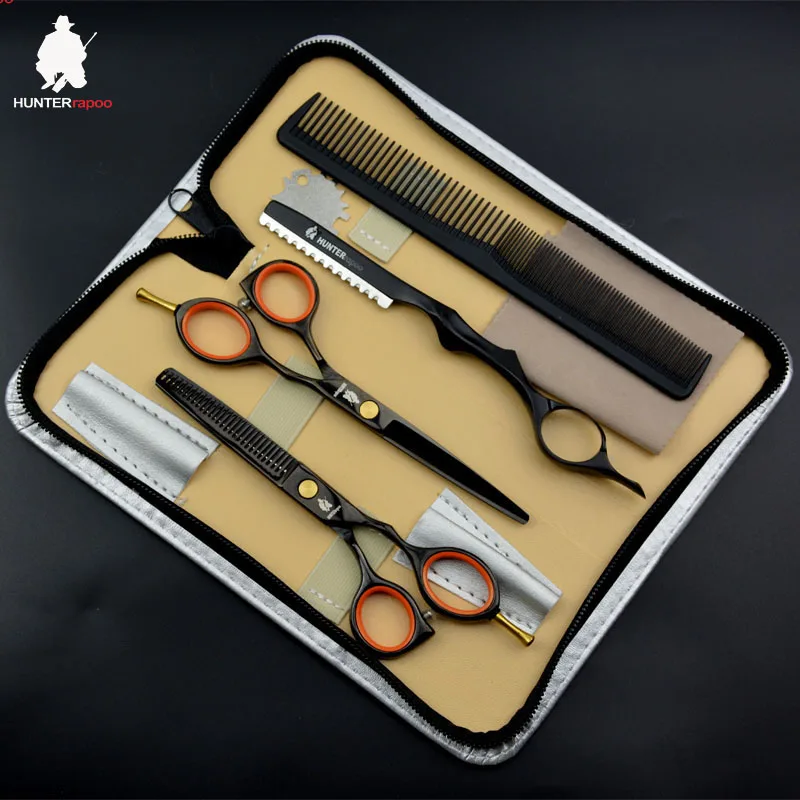 

HUNTERrapoo HT9114 Hair Cutting Scissors Kit 5.5 inch barber scissors set for hairdressing salons