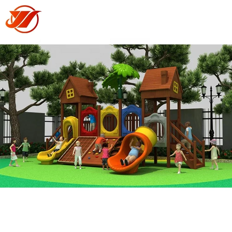 

Kindergarten outdoor playground park slide kids plastic indoor with climbing