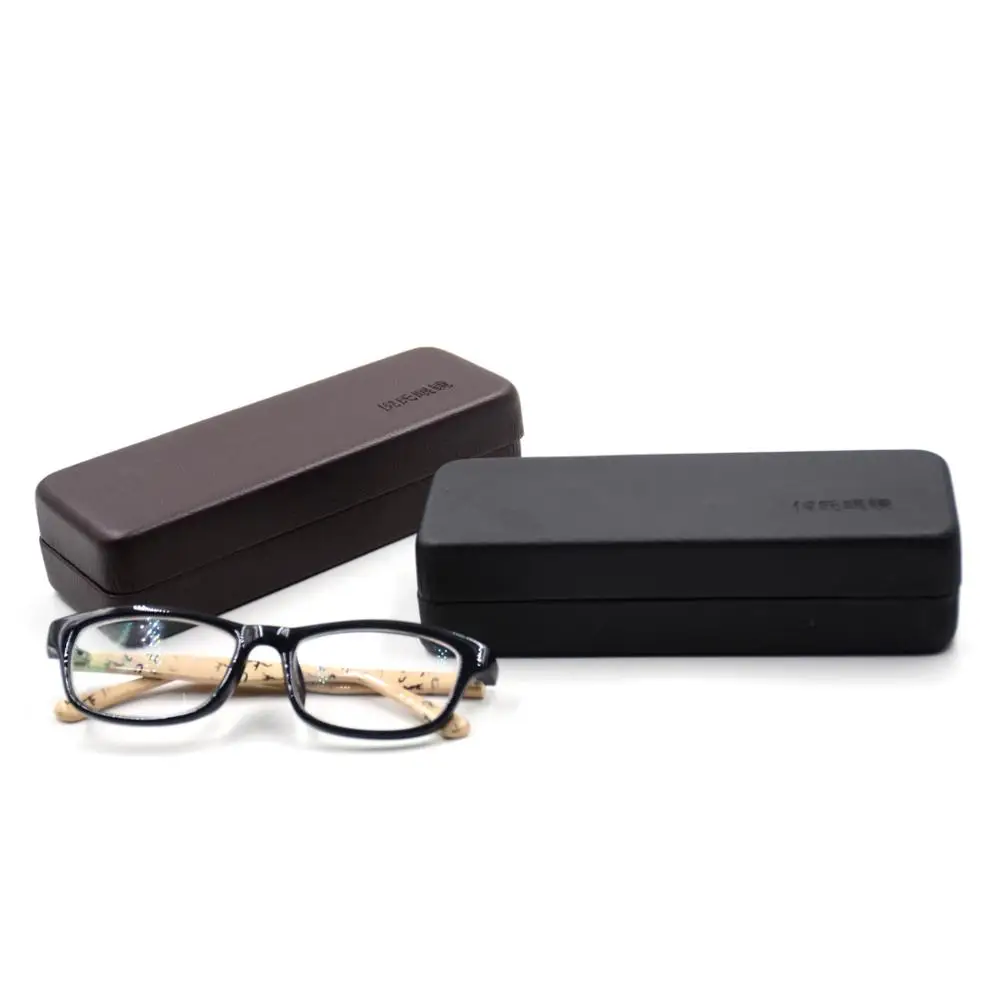 

Custom logo hard metal Optical reading eye glasses case with spectacle hinge, Blue;red;black;etc.