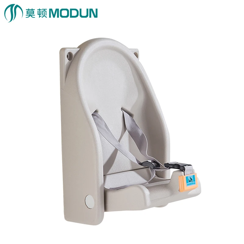 

modun manufacturer wall mount pe baby safety seat plastic baby sitting chair, Light silver