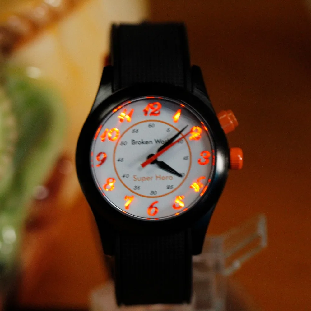 

kids wrist led sport watch quartz colorful digital led watch in silicone band, Eight colors in led light