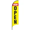 Outdoor Indoor Polyester Feather Shape Open House Beach Flag Banner Advertising Flag