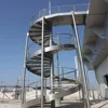 Outdoor Industrial Heavy Duty Galvanised Steel Spiral Staircase Fire Escape Steps