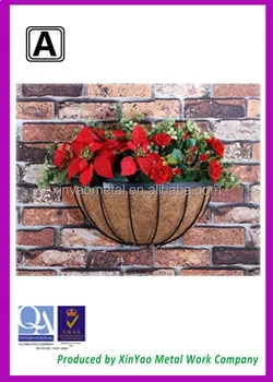 Vaso da giardino in metallo muro fioriera fioriera in ferro battuto ... Fioriera ferro battuto per giardino