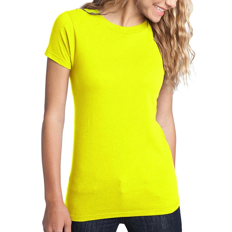 Slim Fit Women Jersey Cotton Spandex T Shirt - Buy Cotton Spandex T ...
