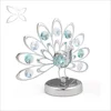 Crystocraft Chrome Plated Crystals Decorative Peacock Metal Home Decor with Crystals from Swarovski