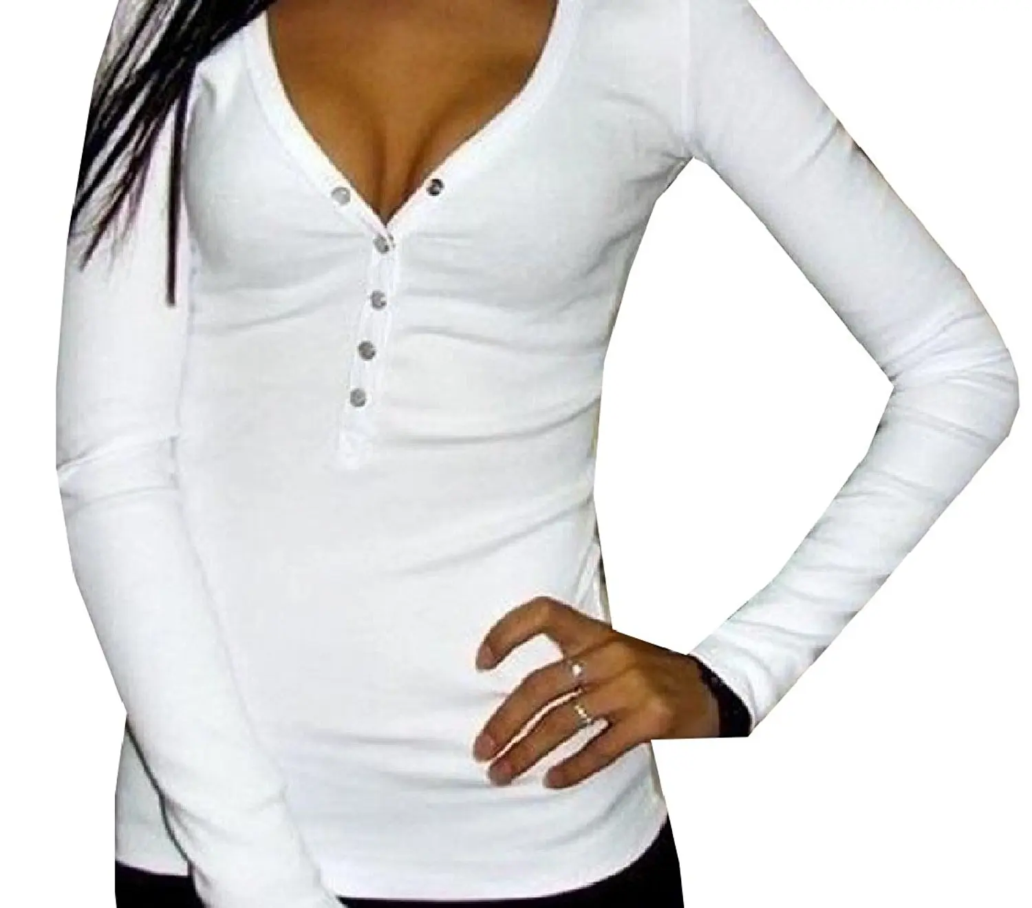Белая футболка с длинным рукавом женская