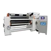 Slitting and rewinding machine for plastic protective film jumbo roll