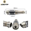 ZSDTRP Universal Motorcycle Modified Titanium Exhaust Muffler pipe Fit for most motorcycle ATV Nice Sound with Akrapovic sticker