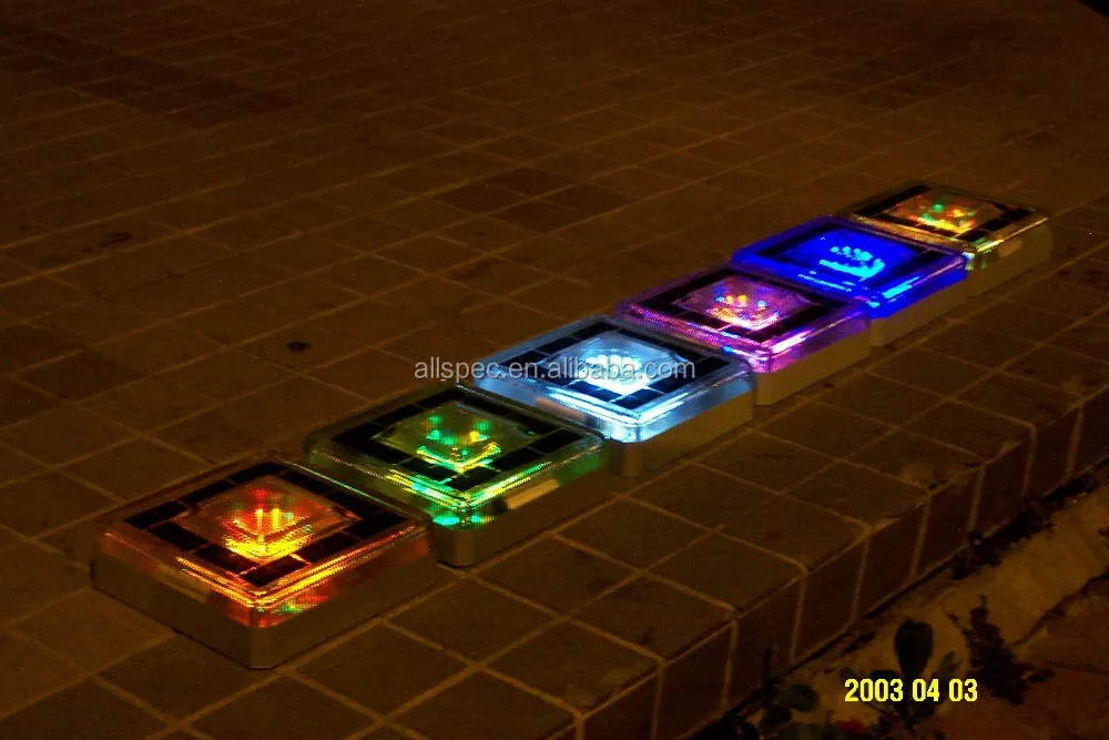 
Brick light solar square use Tile with LED gradul color changing light 