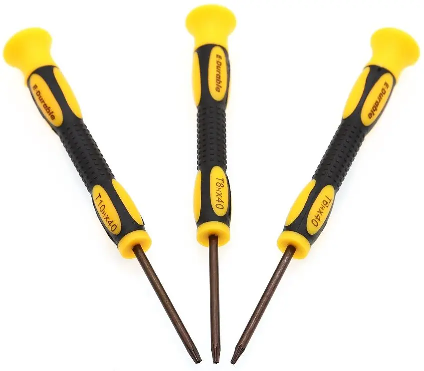 
ED-85062 7 IN 1 Game Repair Kit Safe Prying Tool Cleaning Brush T8 T6 T10 Screwdriver Set for Xbox 360 Controller and PS3 PS4 