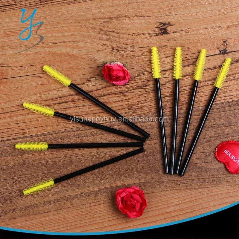 

high quality one-off mascara wand makeup set, Black and yellow