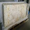 China cheapest price Diamond golden flower granite kitchen island countertop with Ogee edges cut