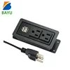Desktop Sockets US Dual Power Outlets With USB For Conference Table