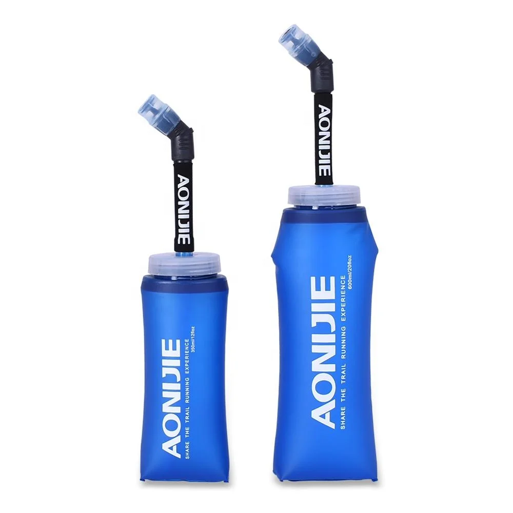 

AONIJIE SD13 BPA Free Sports Runninng Hydration Foldable Soft Flask Water Bottle With Straw, Blue