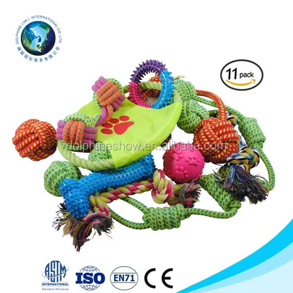 Assortment Dog Toy 12 Pack Set Pet Toys Gift Set Ball Rope And Chew