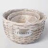 Simple Design Round Willow Flowerpots Wholesale