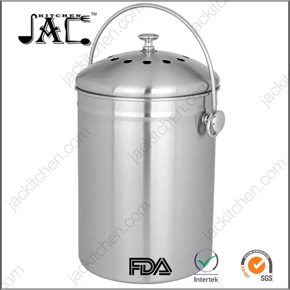 Amazon Best Seller Premium Quality Waste Bin Stainless Steel Kitchen Compost Bin