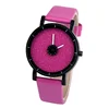 Wholesale fashion creative black watch for student bling dial second disk sport watch