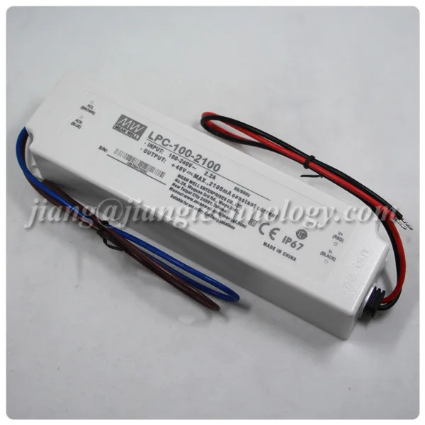 Mean Well Waterproof 100W Constant Current LED Driver LPC-100-500 500mA LED Driver
