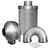 6 Inch 430 CFM Fan Carbon Filter Ducting Combo with Variable Speed Controller and Rope Hanger for Grow Tent Ventilation