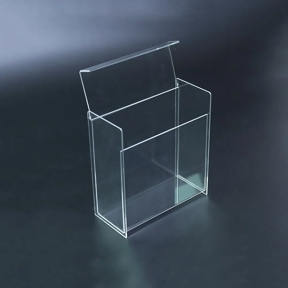 Small Clear Acrylic Storage Box Lucite Card Stationery Holder Storage