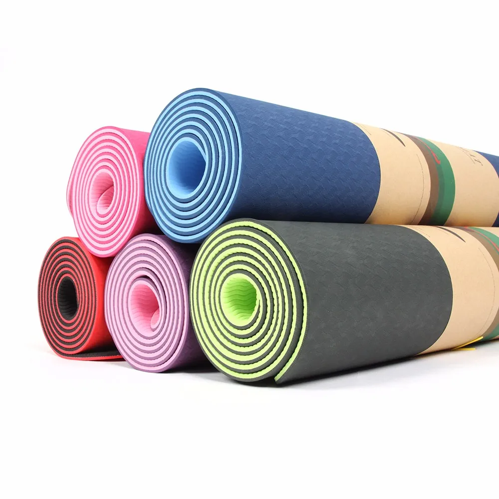 

Wholesale Fitness Equipment Custom Eco Friendly Anti Slip 6mm Thick TPE Yoga Mat, Customized