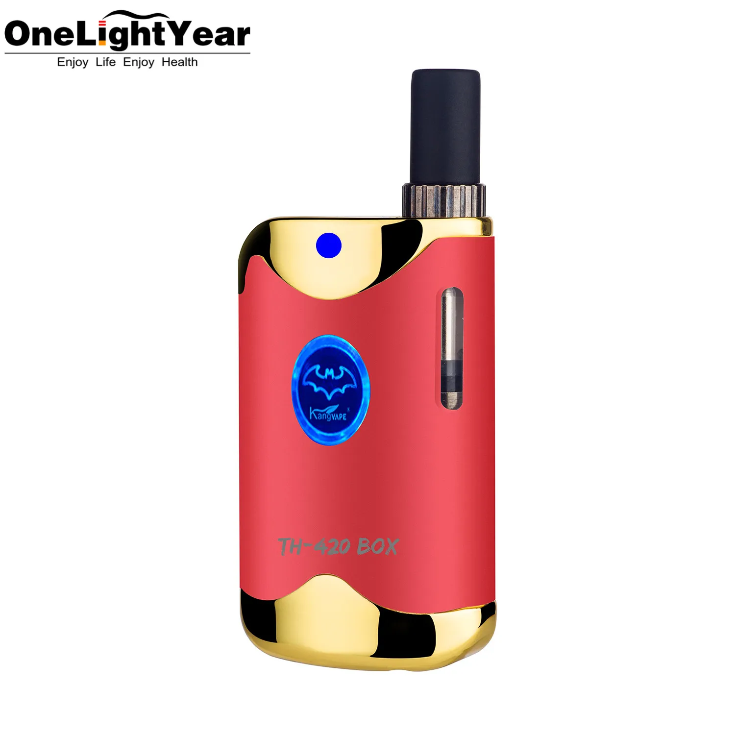 

Original Kangvape CBD 650mah Vape battery Cartridge TH420 II Box kit/TH710/TH420V box from one light year, Black;white;red;gold;blue;skull