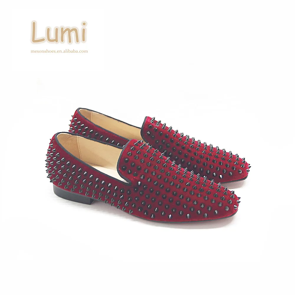 designer red loafers