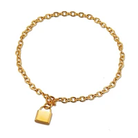 

BAOYAN OT Clasp African Gold Plated Lock Chain Stainless Steel Necklace For Women