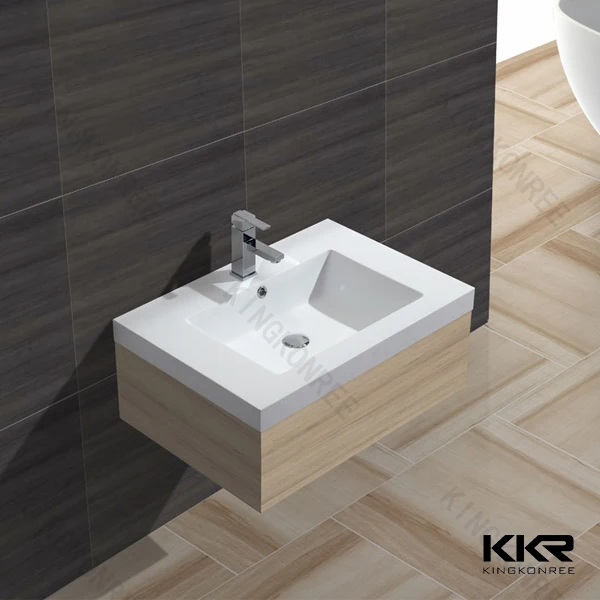 Solid Surface Wash Basin With Cabinet Design For Dining Room