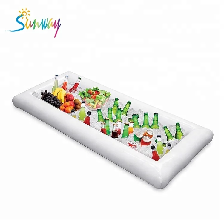 

Custom Adults White Color Inflatable Ice Bar Water Float For Beach Decoration, White or as demands