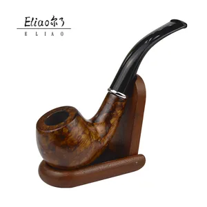 Image of Erliao Classic Resin Wood Tobacco Pipe Durable Smoking Pipe Cigar Flitter Popular Fashion Style Pipe Smoking
