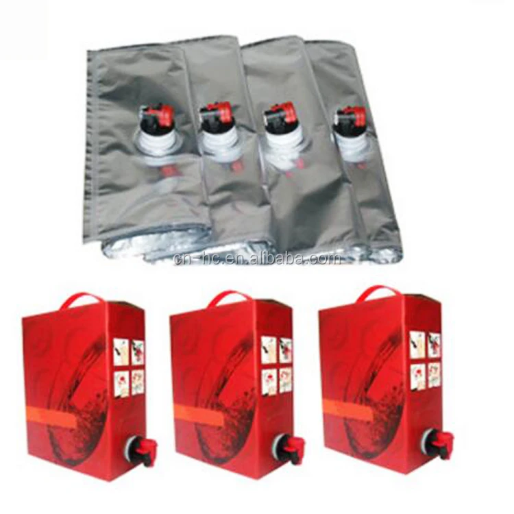 Plastic Tap Bag In Box Aluminum Foil Valve Bag In Box For Liquid With