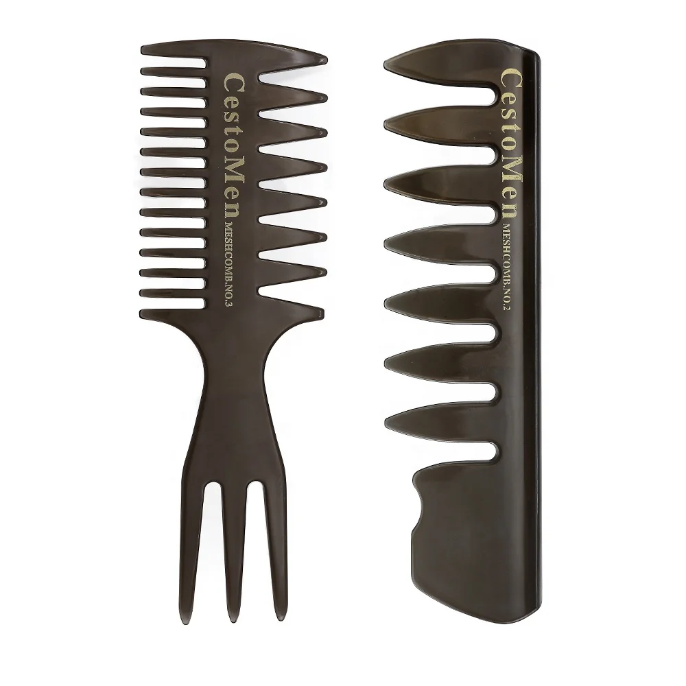 

Multifunctional PP Material Classic Men Hair Wide Tooth Hair Comb Three-Sided Oil Head Styling Comb