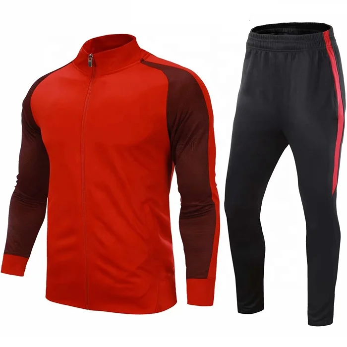 Hot sell football jacket and pant plain tracksuit set plain tracksuit set