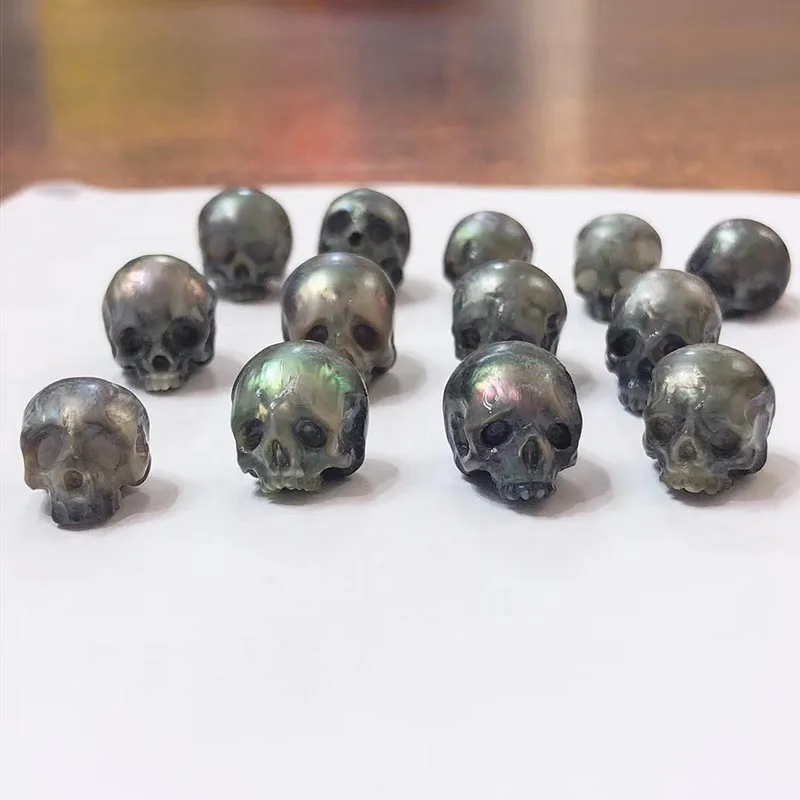 

Tahitian Skull Pearl Black Purple Pink Seawater Pearl for Christmas Gift Superior Quality