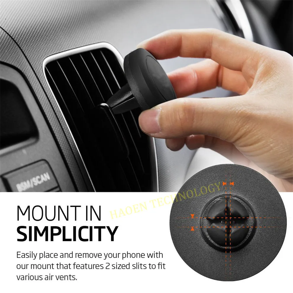 Universal Air Vent Magnetic Car Mount Phone Holder, Magnetic Cell Phone Mount for iphone 6S Plus (3).jpg