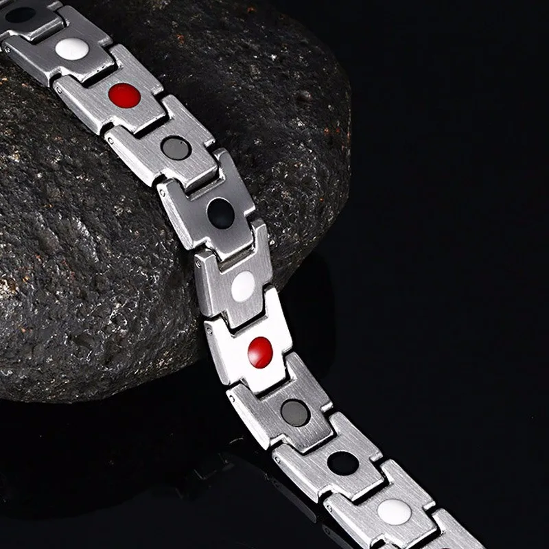 B03silver Negative Ion Bracelet With 2gold Line Buy Negative Ion
