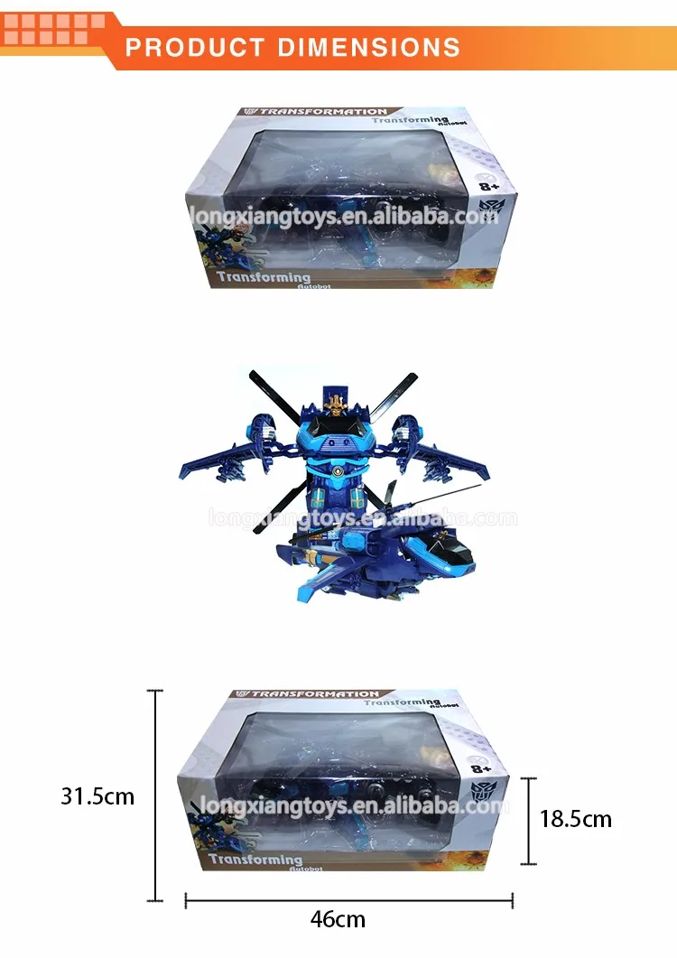 1:14 remote control airplane deformation robot toy with one-key transform