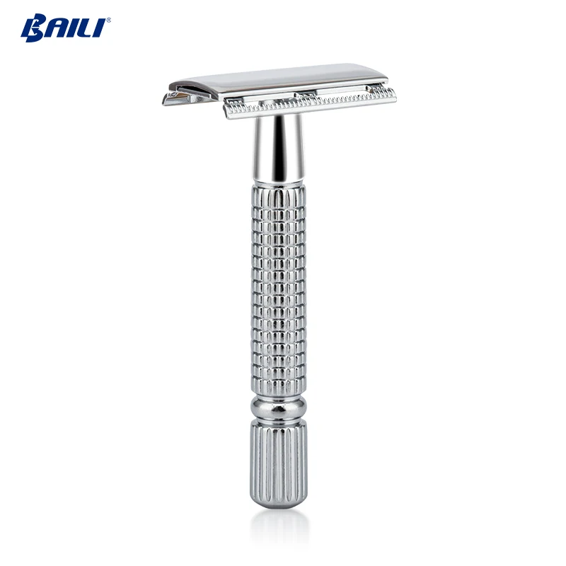 

OEM custom classical shaving razor handle safety stainless steel double edge razor blade