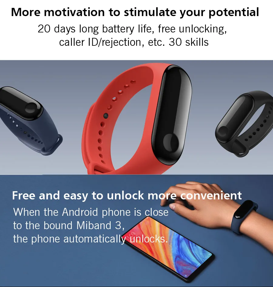 Original Xiaomi Redmi Wholesale Mi Band 3 Smart Wristband Fitness ...