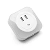 LED Sensor Double USB Charger Charging Port Connector Small Wall Socket LED Night Light