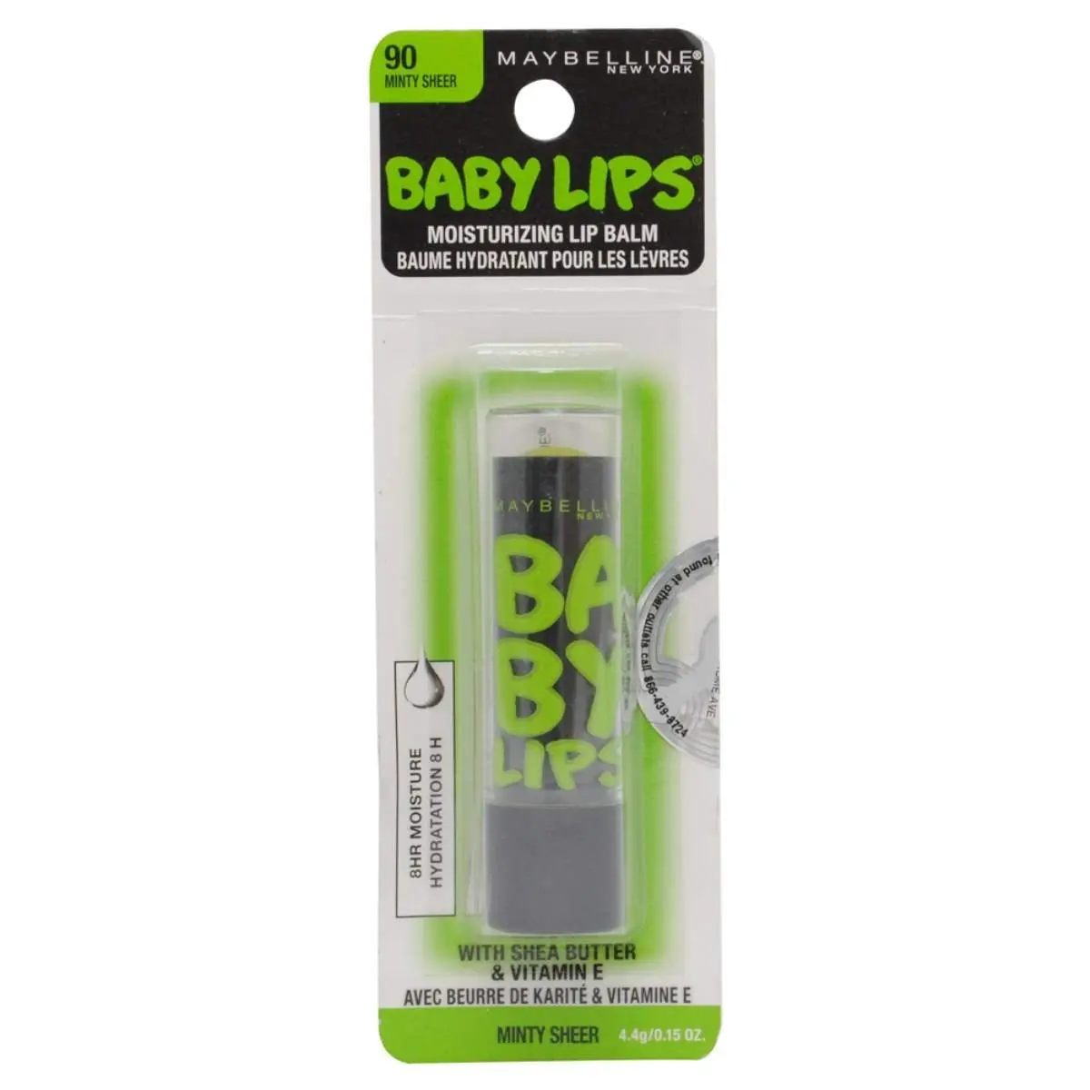 Maybelline New York Baby Lips Balm Electro, Minty Sheer, 0.15 Ounce (Pack of 2)
