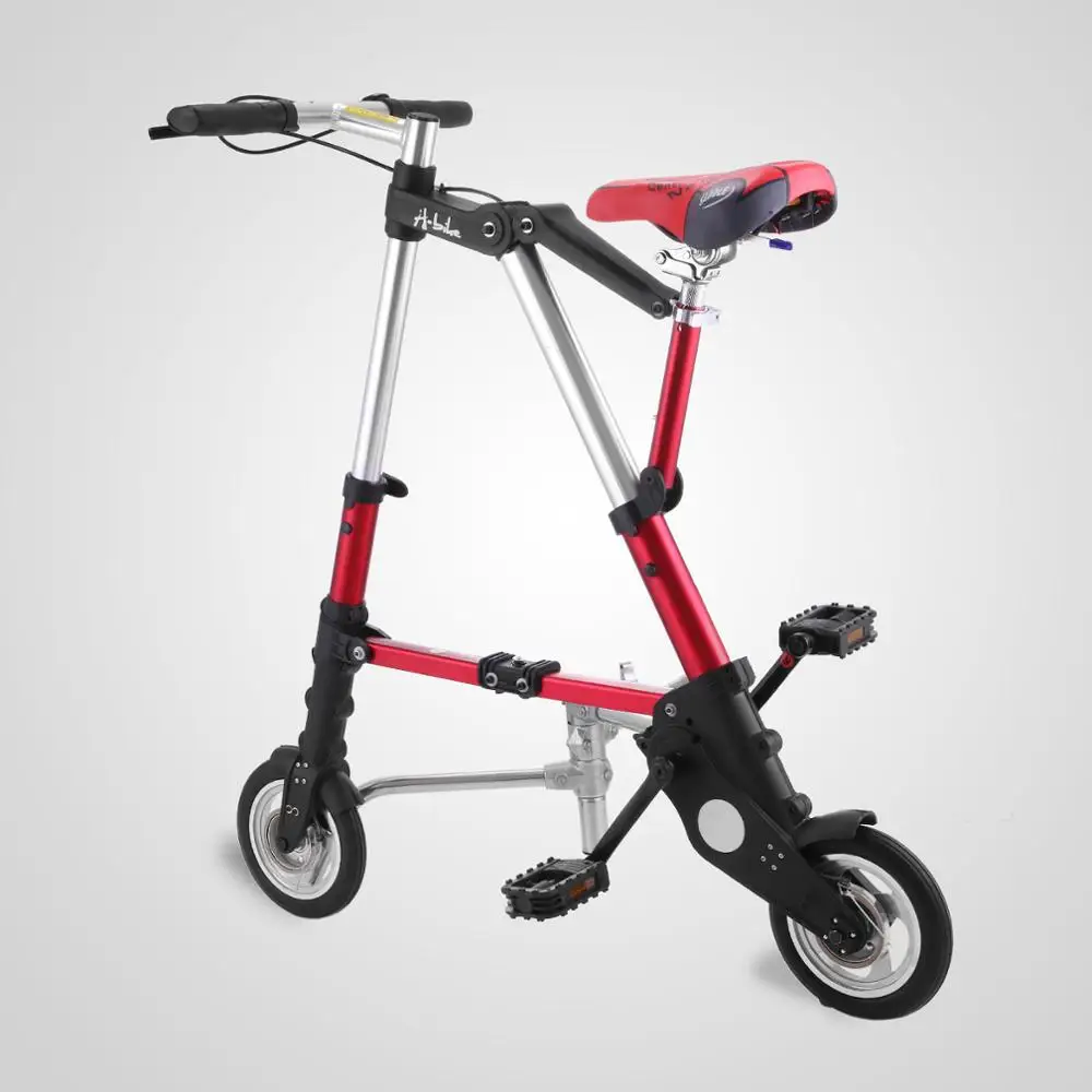 

foldable dropshipping 8in mini bike, Red